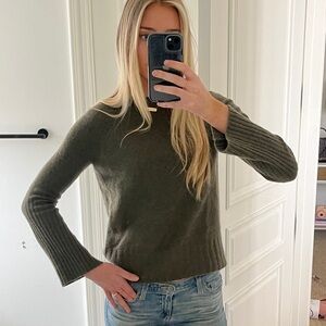 360 CASHMERE Olive Green Sweater